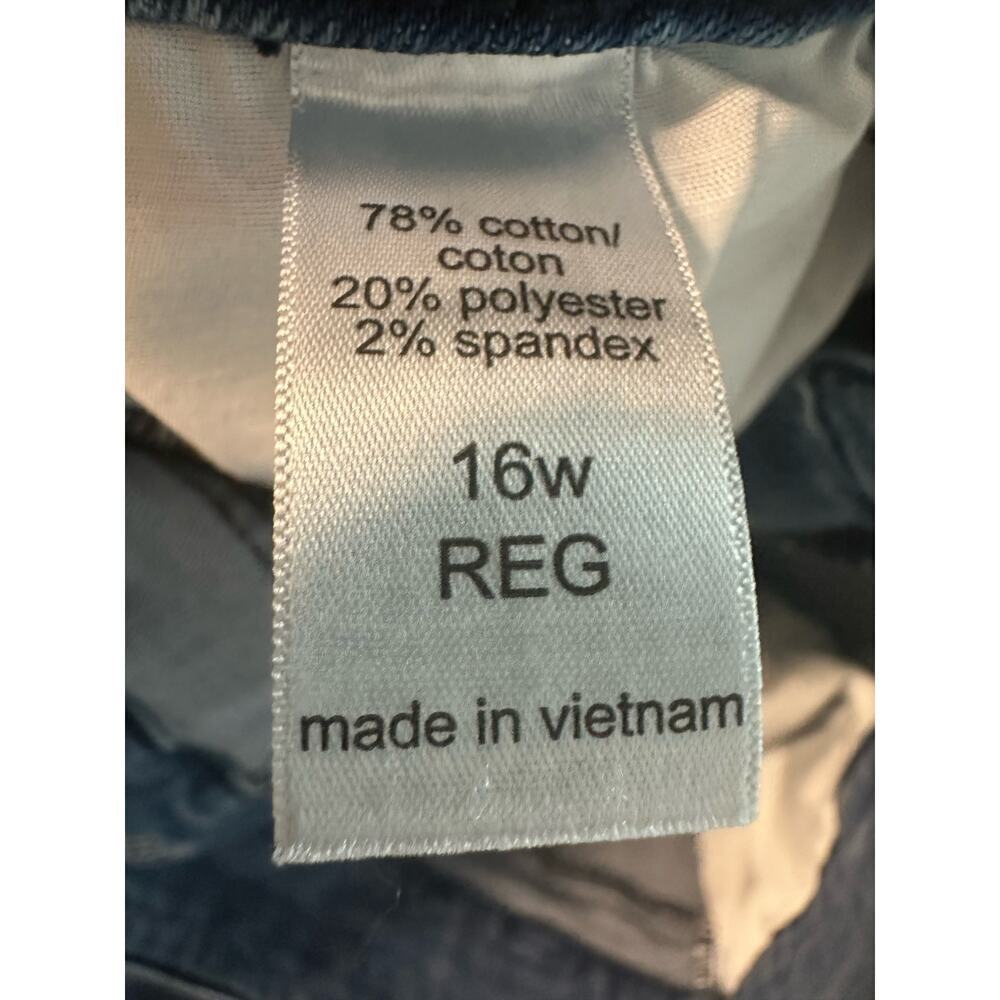 Maurices Women's Blue Super High Rise Distressed Raw Hem Ankle Skinny Jeans 16W - Picture 4 of 4